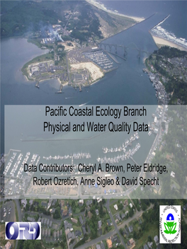 Pacific Coastal Ecology Branch Physical and Water Quality Data