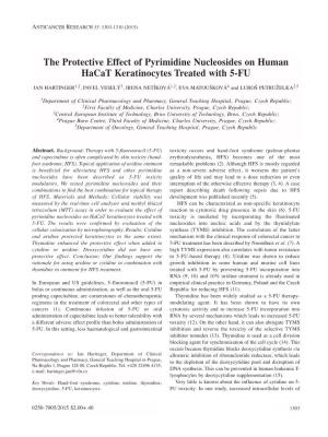 The Protective Effect of Pyrimidine Nucleosides on Human Hacat Keratinocytes Treated with 5-FU