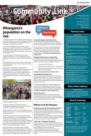 Whanganui's Population on the Rise