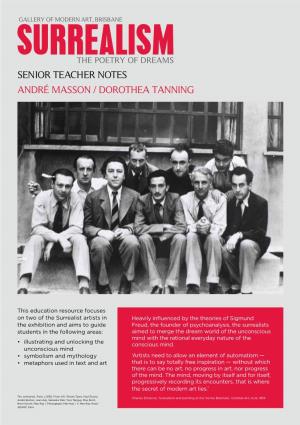 Senior Teacher Notes André Masson / Dorothea Tanning