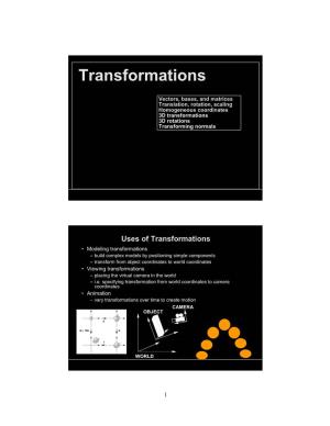 Linear Algebra / Transformations