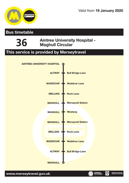 Maghull Circular This Service Is Provided by Merseytravel