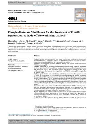 Phosphodiesterase 5 Inhibitors for the Treatment of Erectile Dysfunction: a Trade-Off Network Meta-Analysis