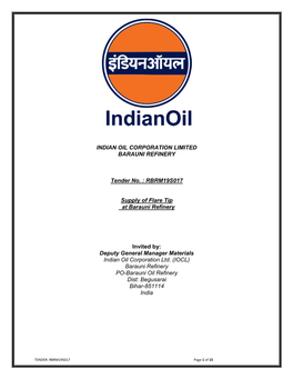 Indian Oil Corporation Limited Barauni Refinery
