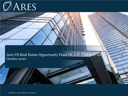 Ares US Opportunistic Real Estate Overview