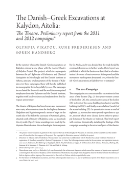 The Danish–Greek Excavations at Kalydon, Aitolia: the Theatre
