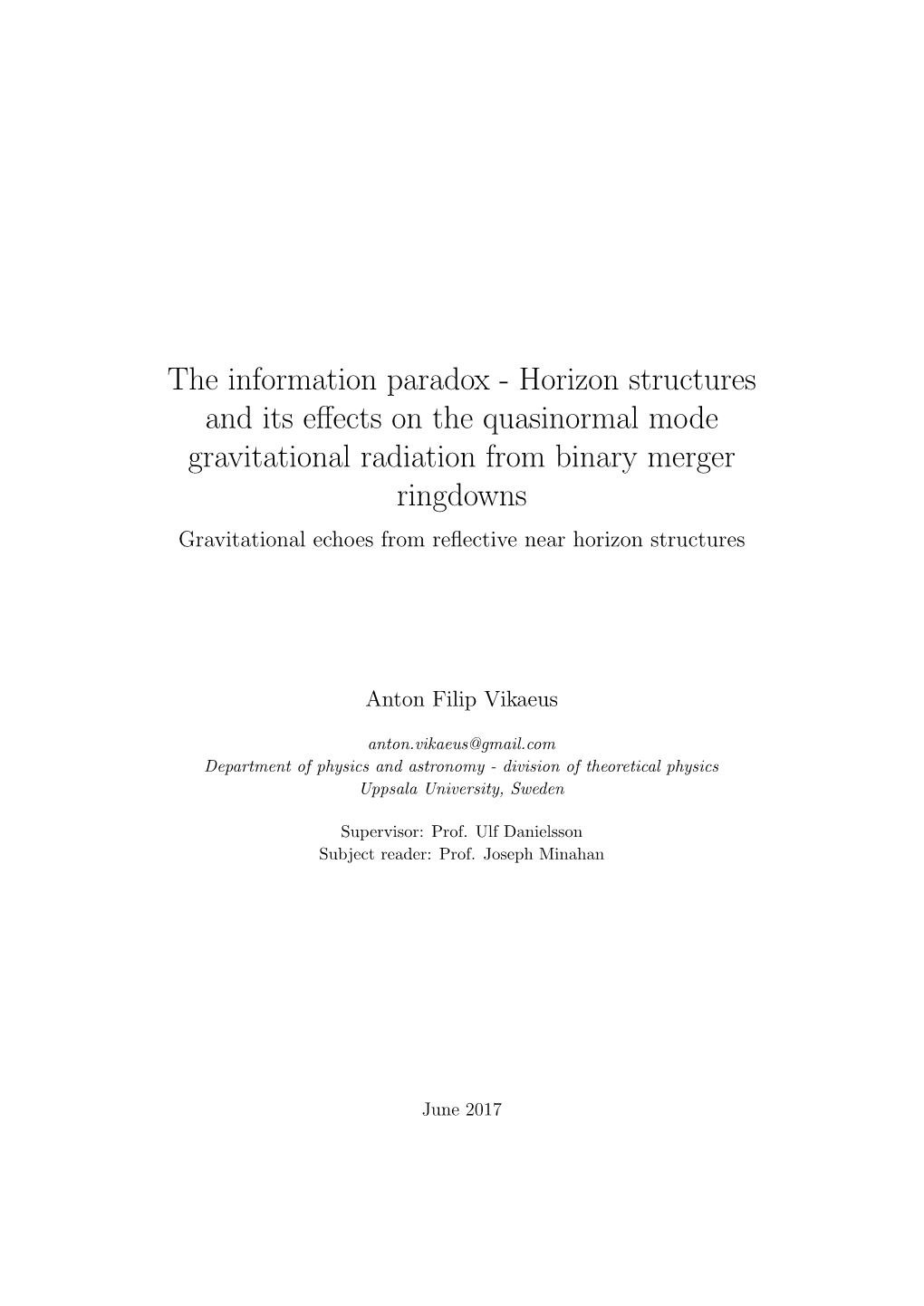 Horizon Structures and Its Effects on the Quasinormal