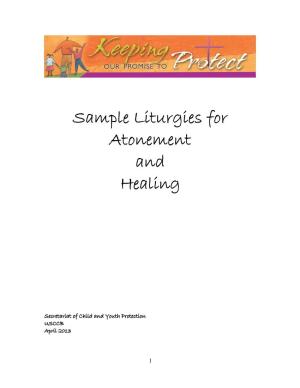 Sample Liturgies for Atonement and Healing