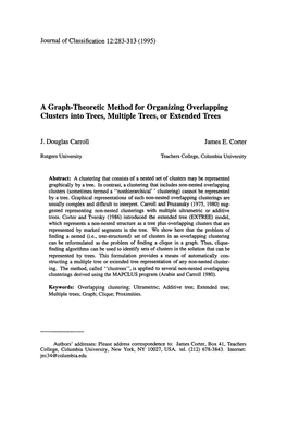 A Graph-Theoretic Method for Organizing Overlapping Clusters Into Trees, Multiple Trees, Or Extended Trees