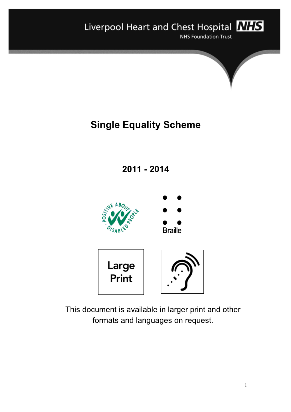 Single Equality Scheme