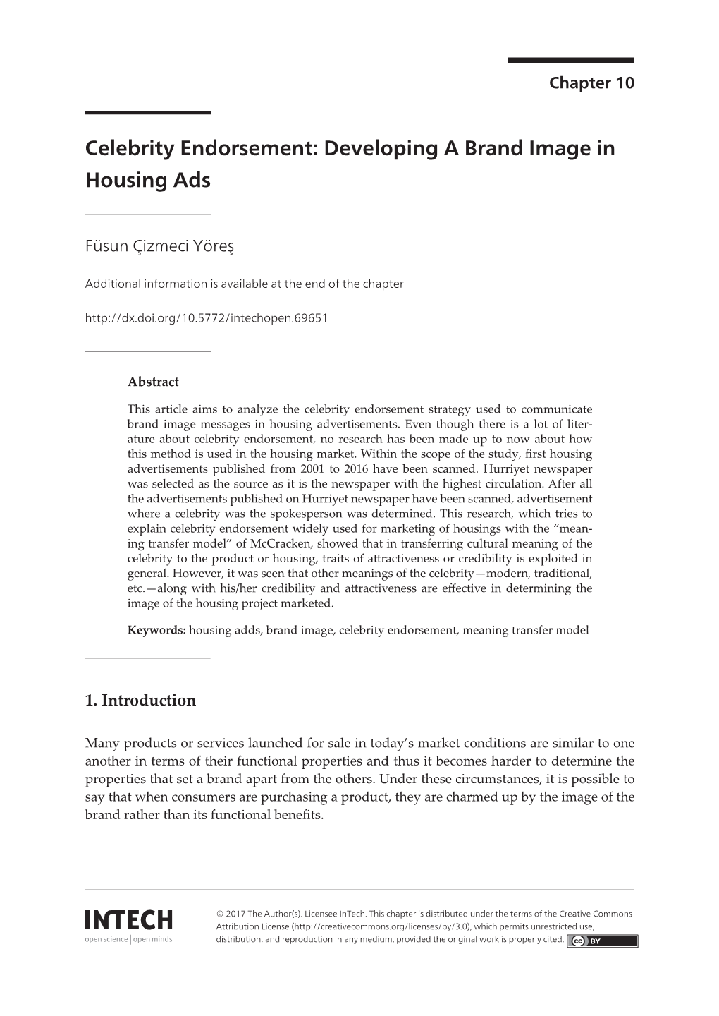 Celebrity Endorsement: Developing a Brand Image in Celebrityhousing Ads Endorsement: Developing a Brand Image in Housing Ads