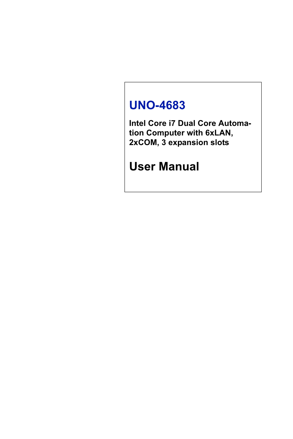 UNO-4683 User Manual