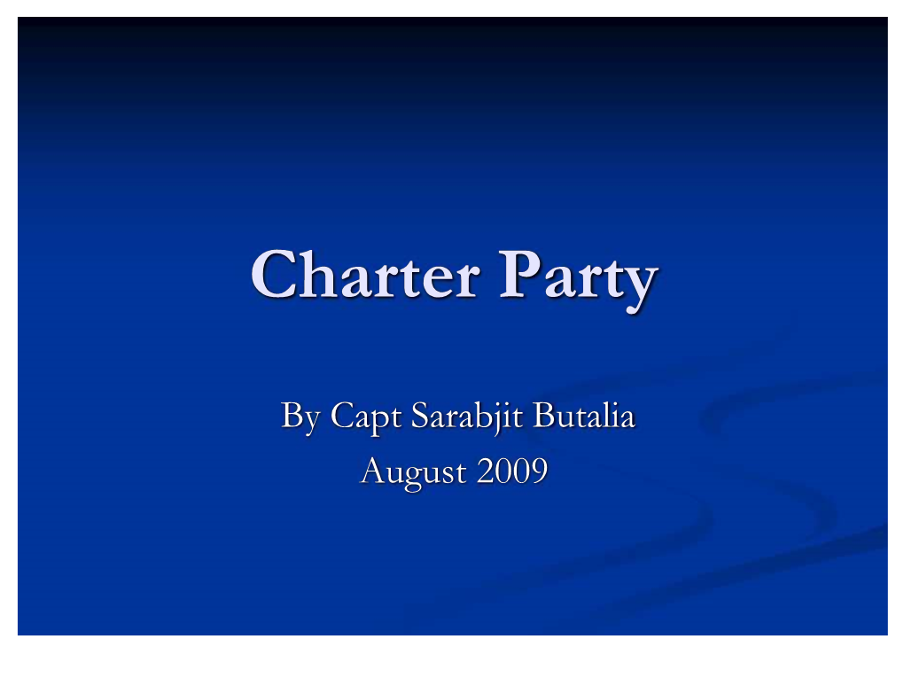 Charter Party