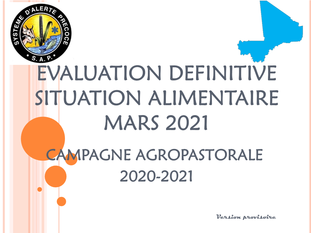 Evaluation Definitive De La Situation Alimentaire