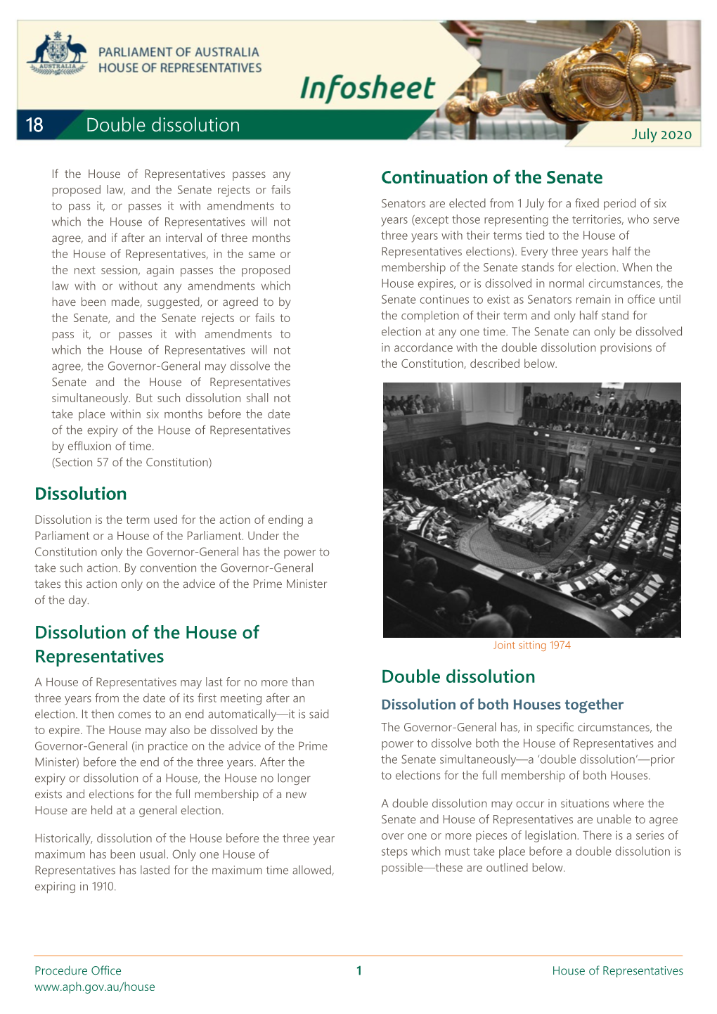 Double Dissolution July 2020