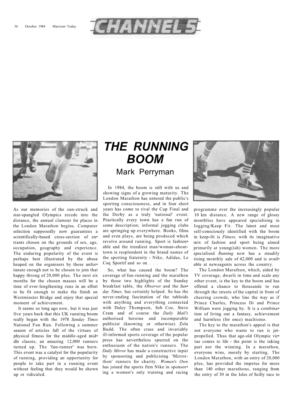 THE RUNNING BOOM Mark Perryman