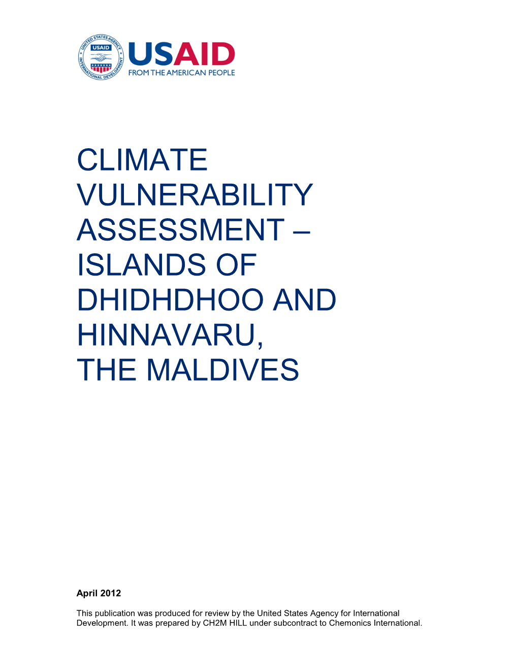 Maldives Climate Change