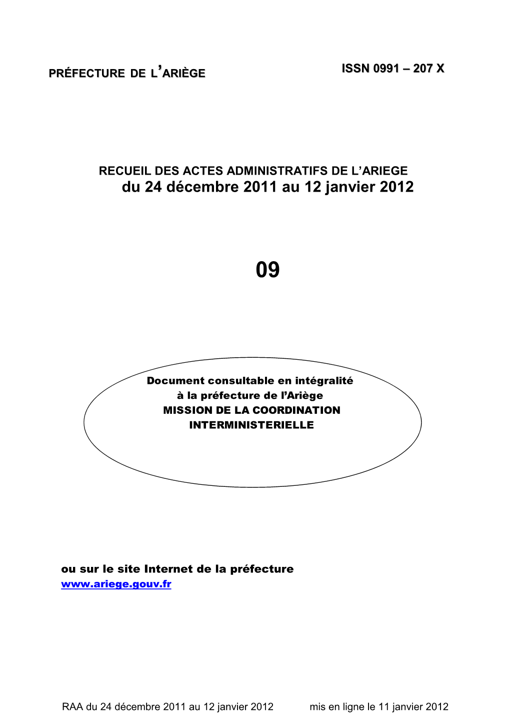 Du 24 Décembre 2011 Au 12 Janvier 2012