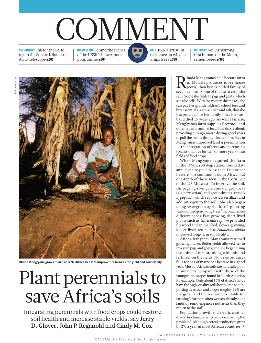 Plant Perennials to Save Africa's Soils