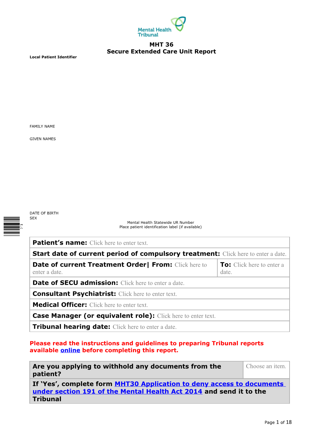 Form Template A4 Standard