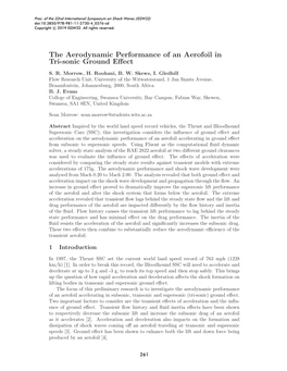 The Aerodynamic Performance of an Aerofoil in Tri-Sonic Ground Effect