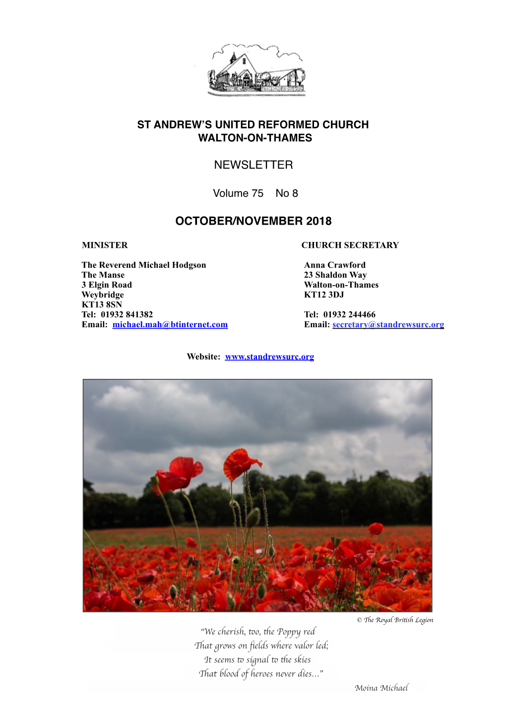 October November 2018 Newsletter for Website