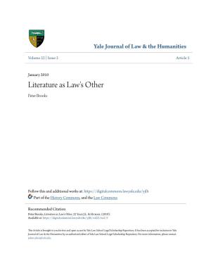 Literature As Law's Other Peter Brooks