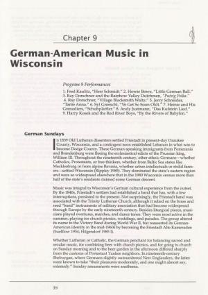 German-American Music in Wisconsin