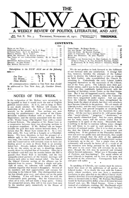 New Age, Vol. 10, No. 3, Nov.16, 1911