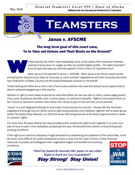 Teamsters 959 Newsletter May 2018