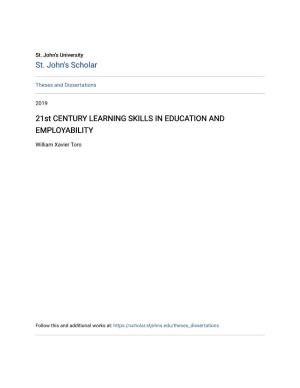 21St CENTURY LEARNING SKILLS in EDUCATION and EMPLOYABILITY