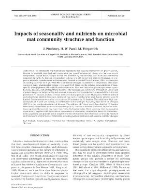 Impacts of Seasonality and Nutrients on Microbial Mat Community Structure and Function