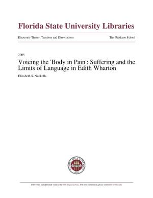 Suffering and the Limits of Language in Edith Wharton Elizabeth S