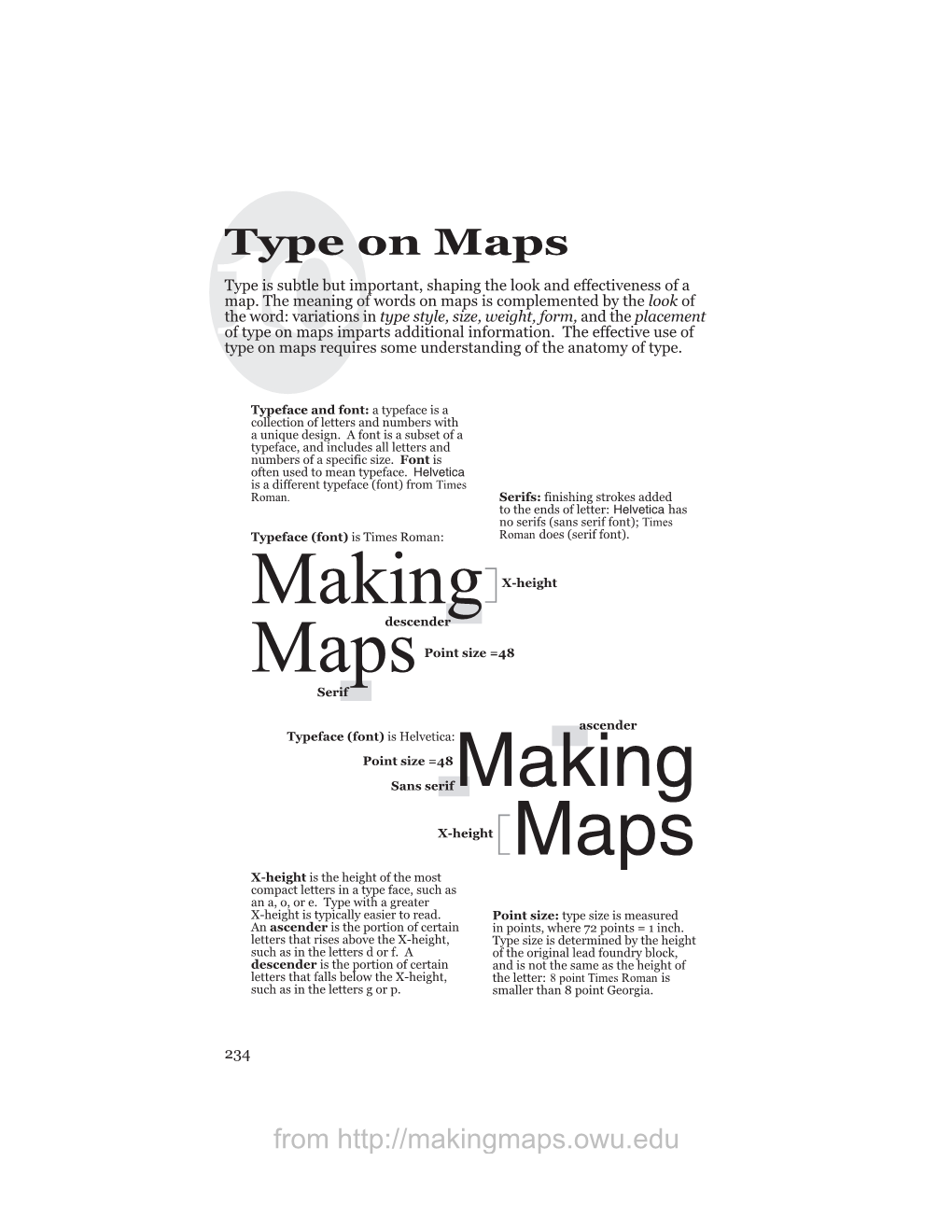 Type on Maps