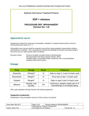 EDP & Mitotane Protocol