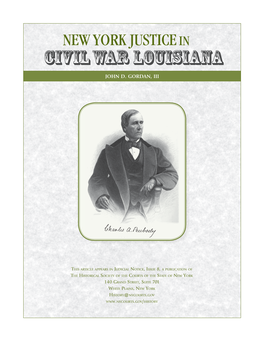 New York Justice in Civil War Louisiana