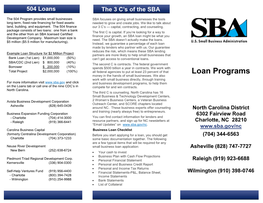 Loan Programs Money in the Hands of Small Businesses