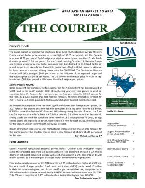 THE COURIER Monthly Newsletter October 2017 Dairy Outlook