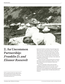 2. an Uncommon Partnership: Franklin D. and Eleanor Roosevelt Fdr4freedoms 2