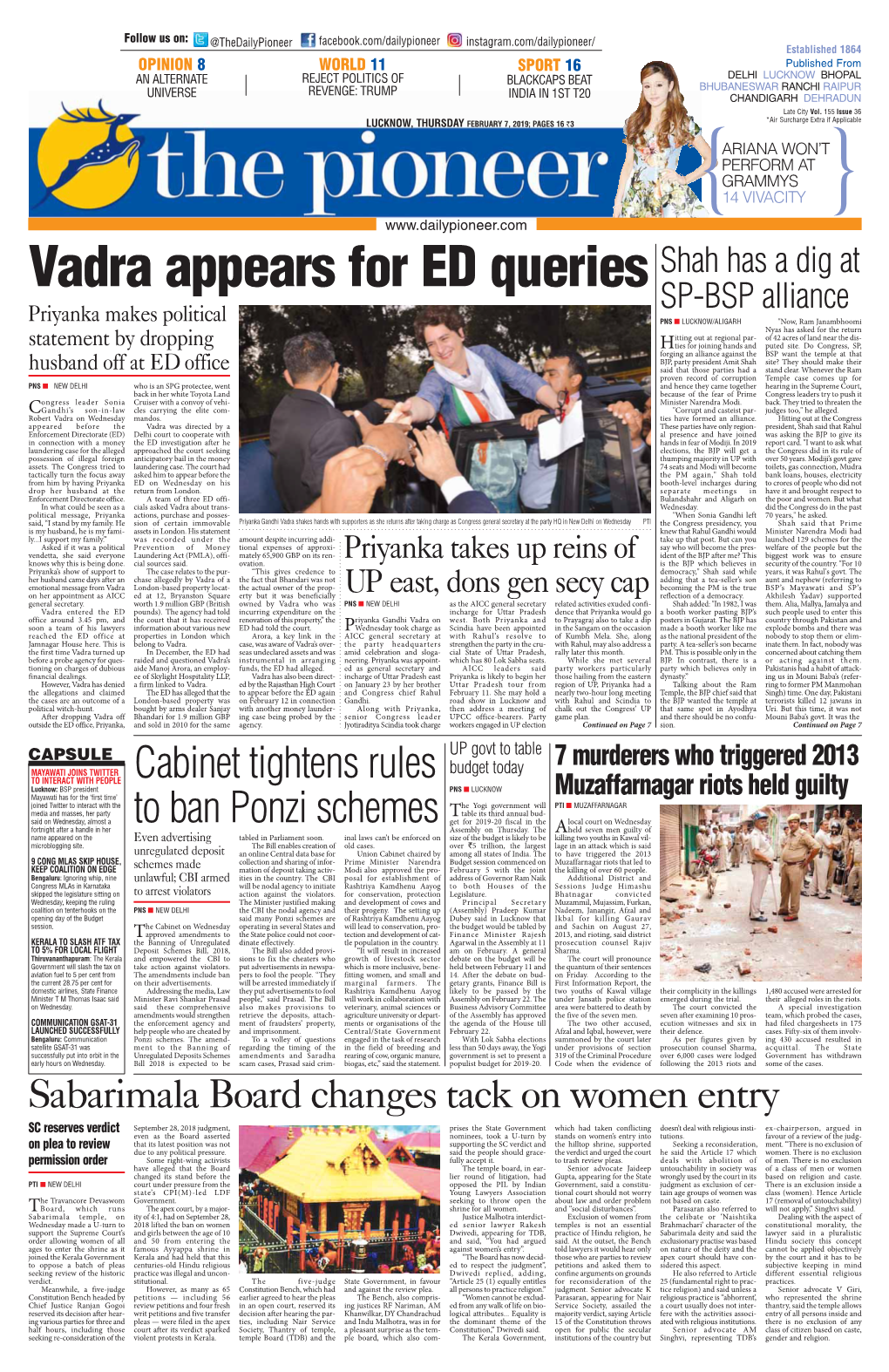 Vadra Appears for ED Queries