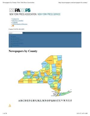 Newspapers by County | New York Press Association