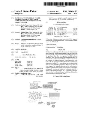 (12) United States Patent (10) Patent No.: US 9.203,084 B2 Wang Et Al
