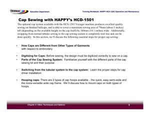 Cap Sewing with HAPPY's HCD-1501