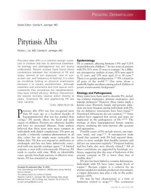 Pityriasis Alba