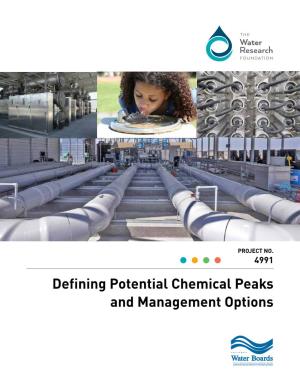 Defining Potential Chemical Peaks and Management Options