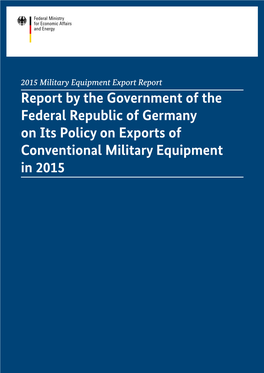 2015 Military Equipment Export Report