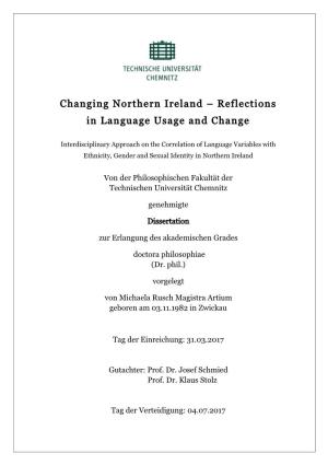 Changing Northern Ireland – Reflections in Language Usage and Change