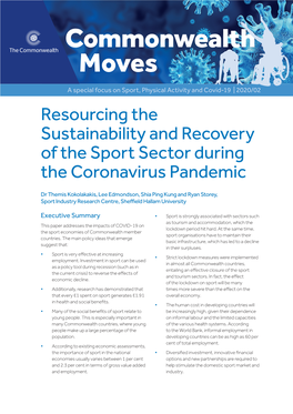 Resourcing the Sustainability and Recovery of the Sport Sector During the Coronavirus Pandemic