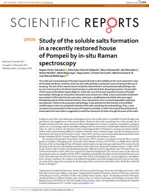 Study of the Soluble Salts Formation in a Recently Restored House Of