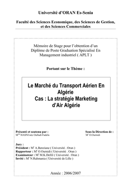 Le Marché Du Transport Aérien En Algerie.Pdf